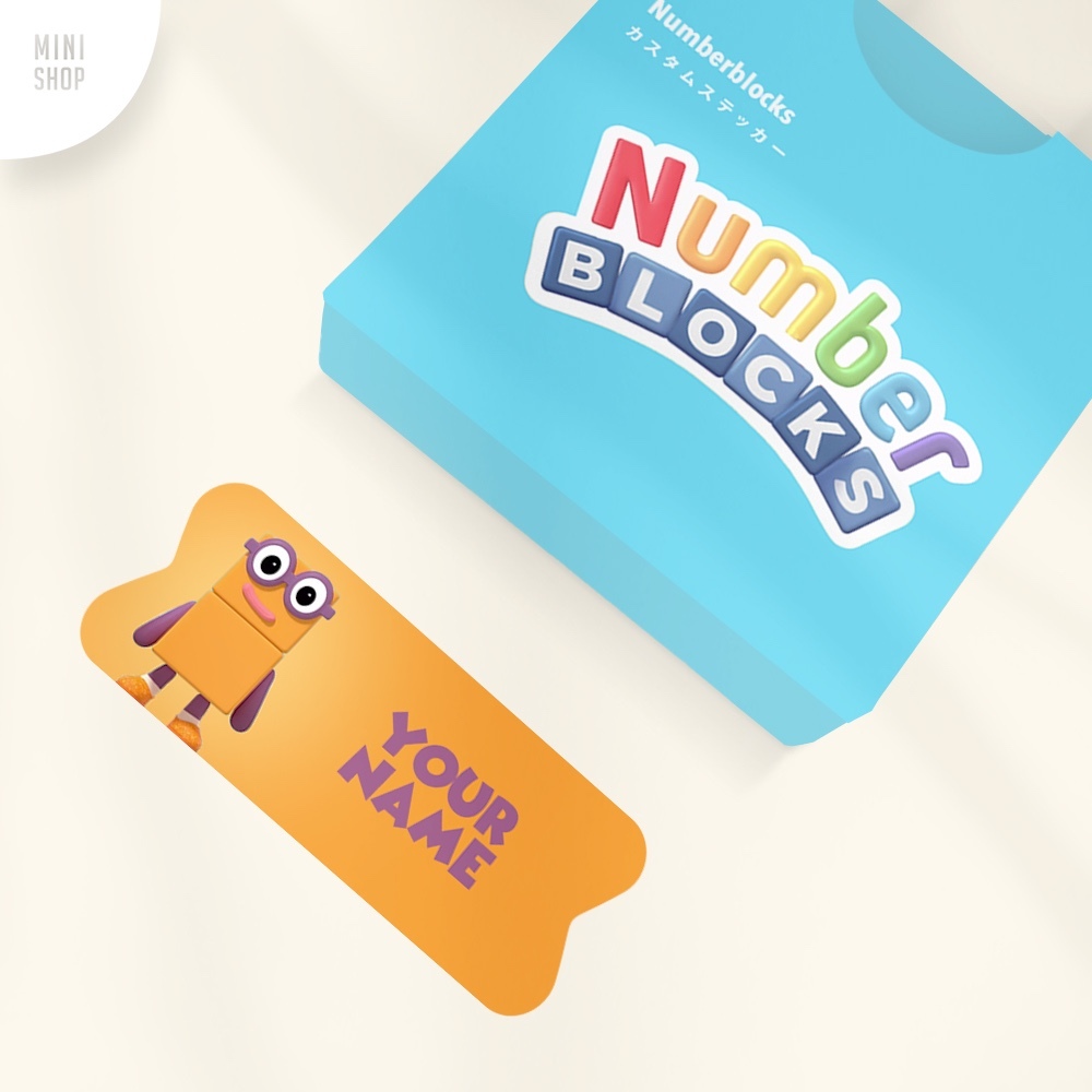

Stiker Nama Custom Waterproof Numberblocks 2 ( two )