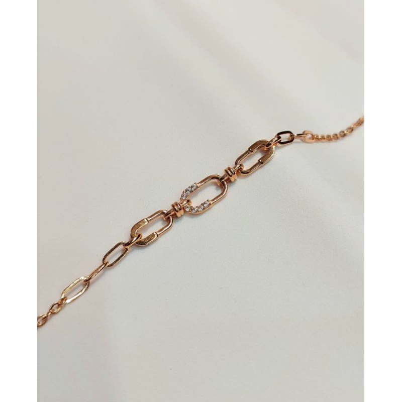 Gelang Rantai Emas Fashion Zircon 3.51 Gram 700 16k (RH188)