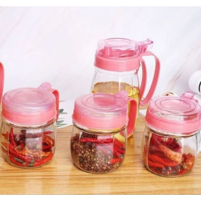 Kitchen set wadah bumbu kaca