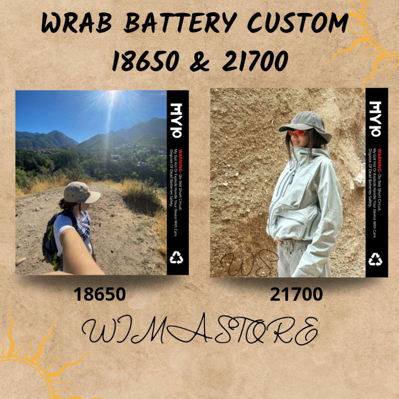

Pelindung Batrai - Stiker Wrap Baterai 18650 & 21700 Full Motif Custom by dari Anda - Untuk Melindungi Baterai