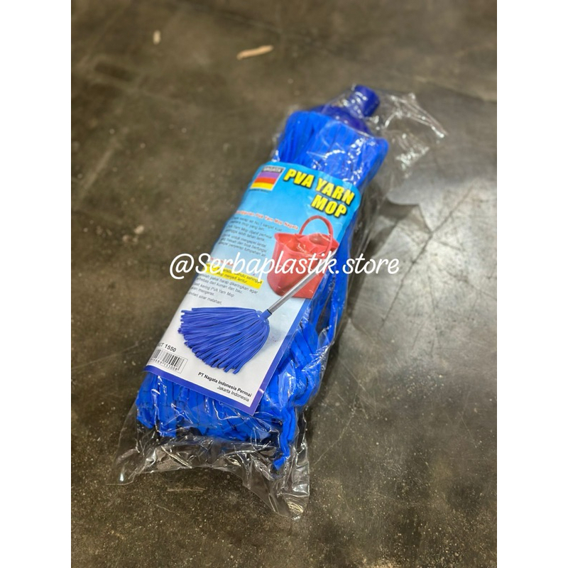 (REFILL / KAIN SAJA) sapu pel kain nagata pva yarn mop / kain pel nagata biru / kain pel microfiber 