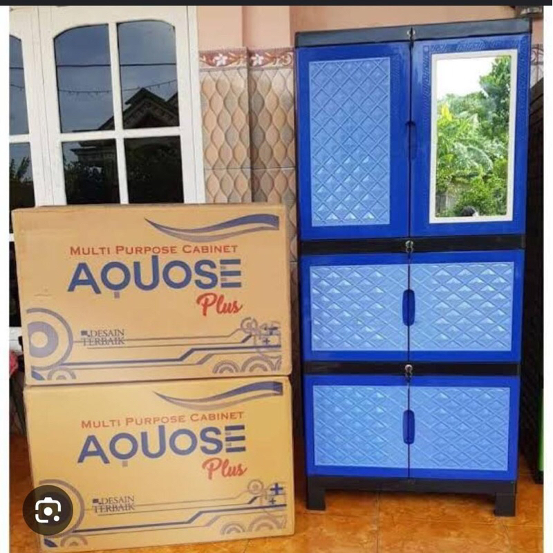 Lemari Plastik Aquose Kaca Rudy