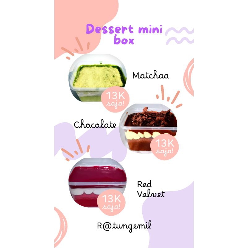 

Dessert mini box, cake & bakery