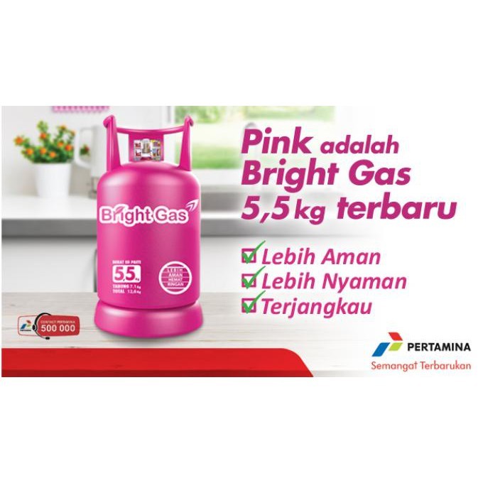 Bright Gas 5,5 kg Tabung + Isi | Tabung Gas 5,5 kg Isi