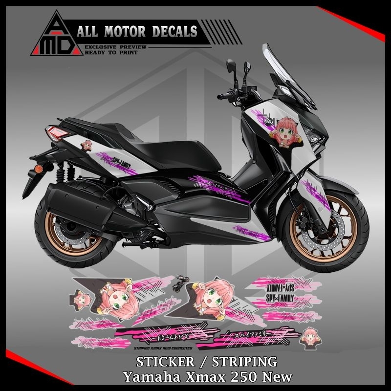Striping Yamaha Xmax 250 New Connected / Sticker Xmax 250 Connected Tahun 2023,2024 / Stiker Decal M