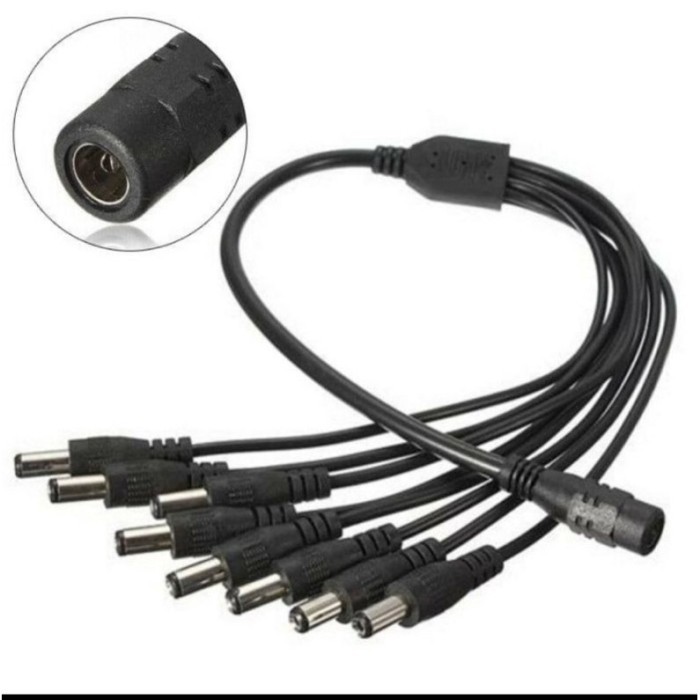 Kabel Power Cabang 8 / Kabel Cumi Cabang 8 DC Cumi Cabang 8 Untuk CCTV Adaptor Kabel Dc 1 In 8 DC Ma