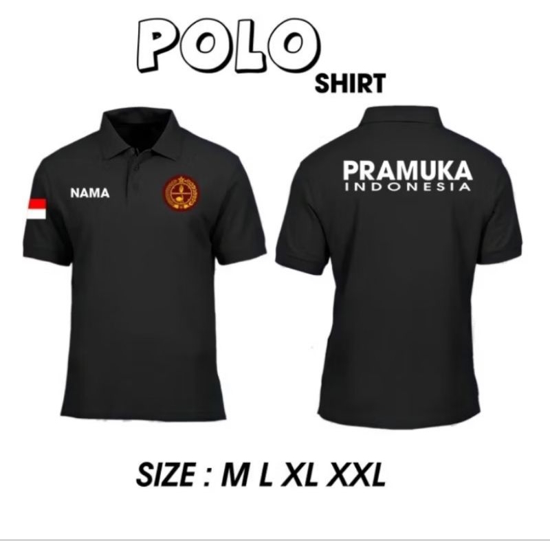 Kaos Pollo Pramuka Bordir ( Bisa Request ) | Kaos Pollo Bordir polos | Kaos Pollo Costum