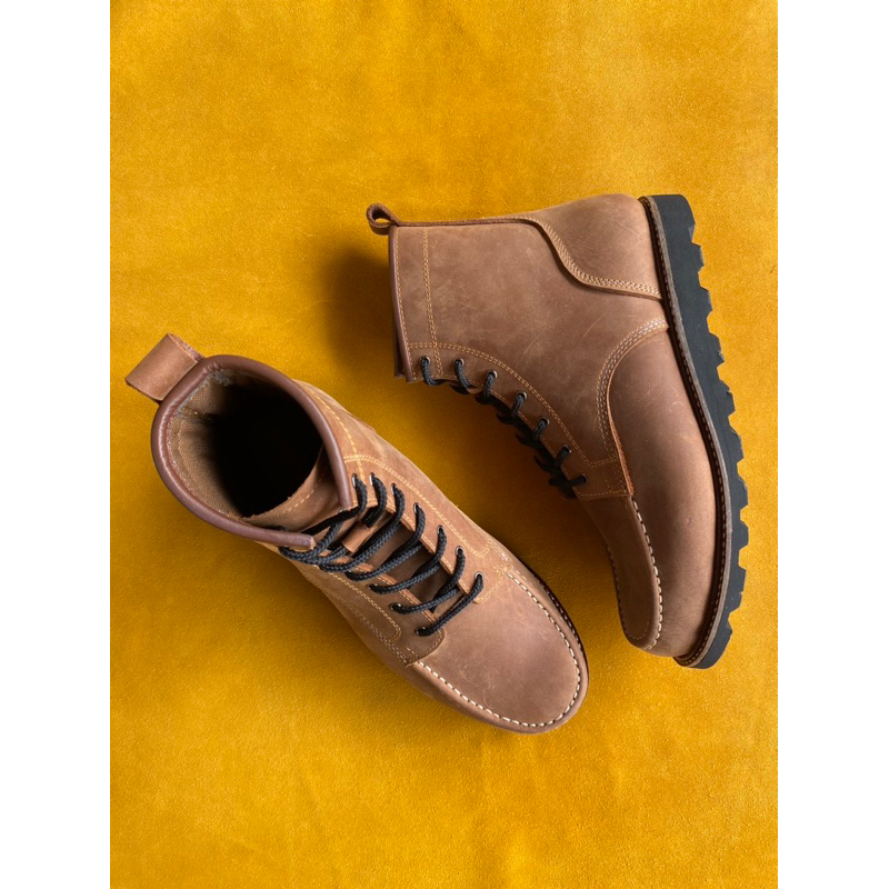 Boots Vintage Brown || Sepatu Boots