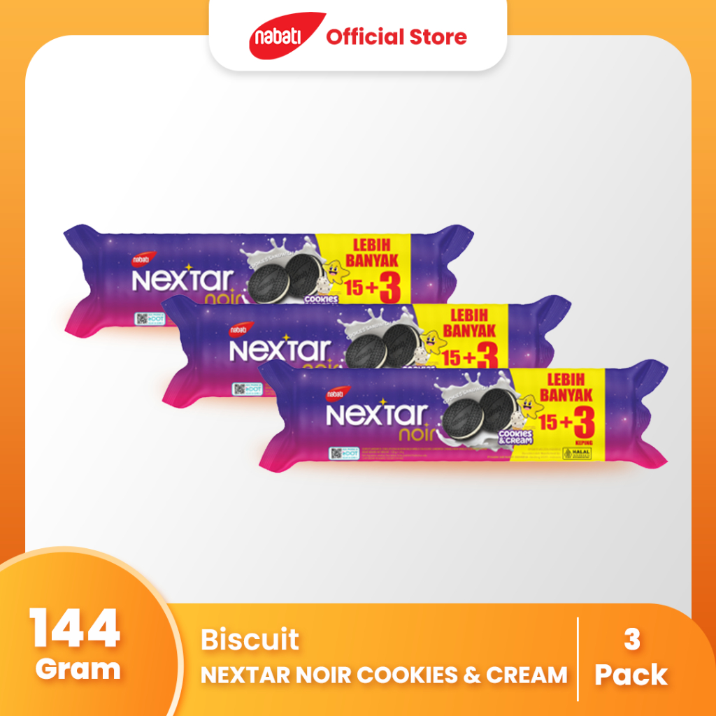 

[Bundle Pack Isi 3] Nextar Noir Cookies & Cream 144g