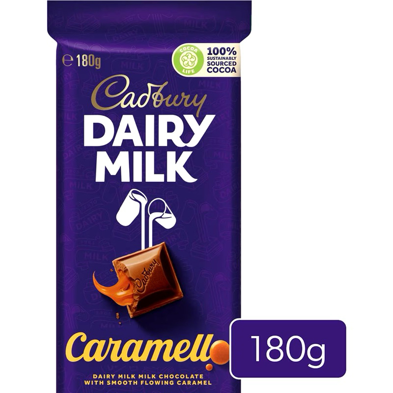 

Cadbury Dairy Milk Caramello Chocolate Block 180g - Australia