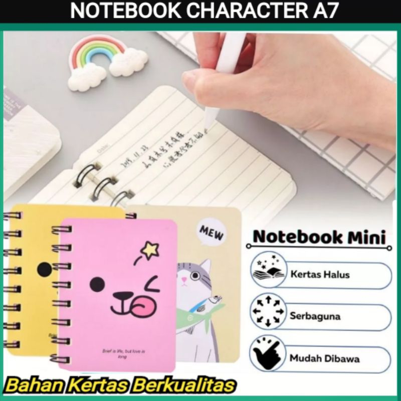 

Notebook Cute Character A7 Portable Buku Catatan Bergaris Mini Diari Pengingat Tugas Anak Dewasa Scrapbook Simple Aesthetic Motif Lucu Imut Jurnal Harian Perlengkapan Sekolah Kuliah Kantor Hadiah Kado Souvenir Goody Bag Ulang Tahun Karakter Bergaris