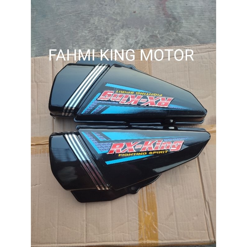 COVER BOK DOP AKI OLSAM RXKING RX KING LIST STRIPING HITAM BIRU 2003/2004 SESUAI POTO