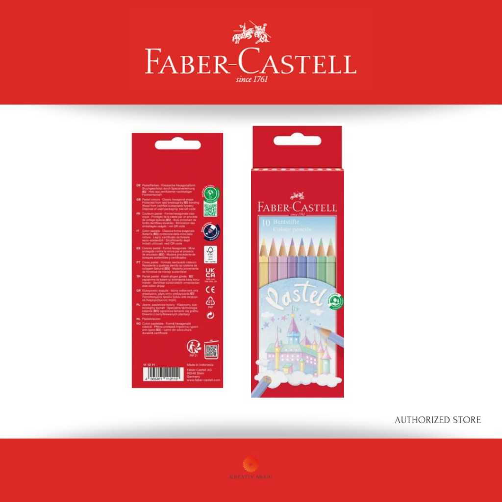

Faber-Castell Colour pencil pastel hexagonal 10