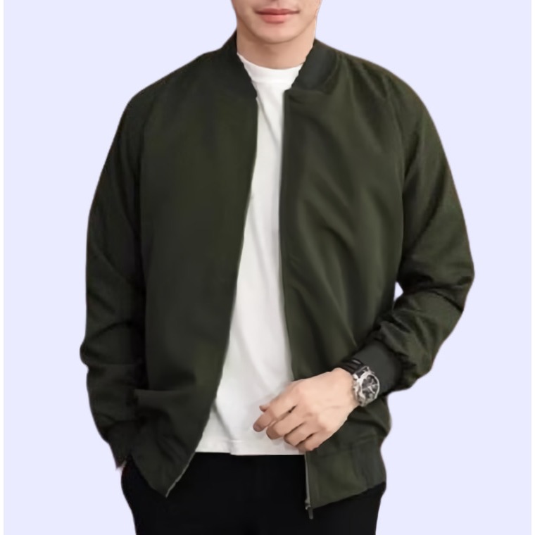 Jaket Bomber Canvas Premium Unisex Pria Wanita Jaket Bomber Baby Canvas