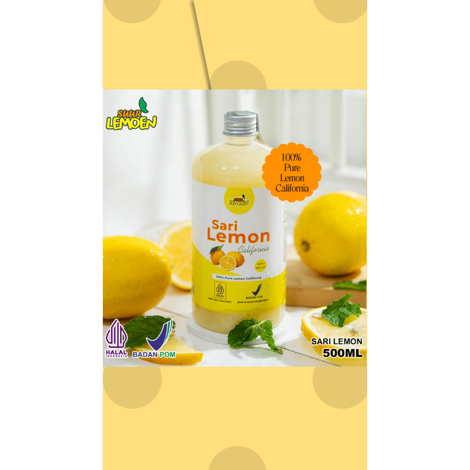 

Sari Lemon / Air Lemon Murni / Minuman Diet 500ml | Lemon California By Suur Lemoen ID
