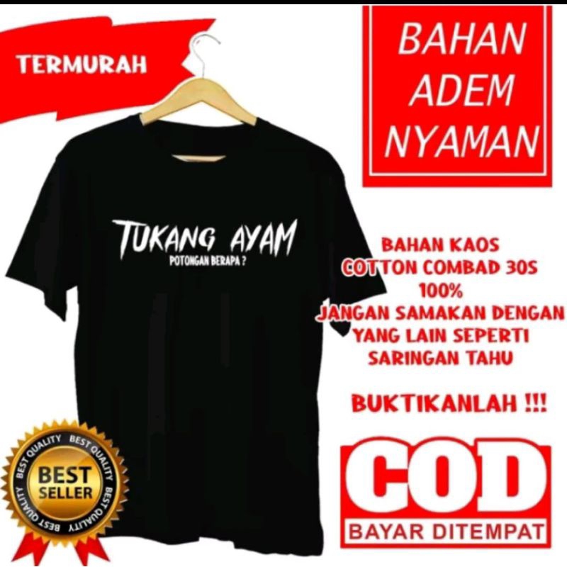 KAOS TUKANG AYAM POTONGAN BERAPA? SABLON DTF