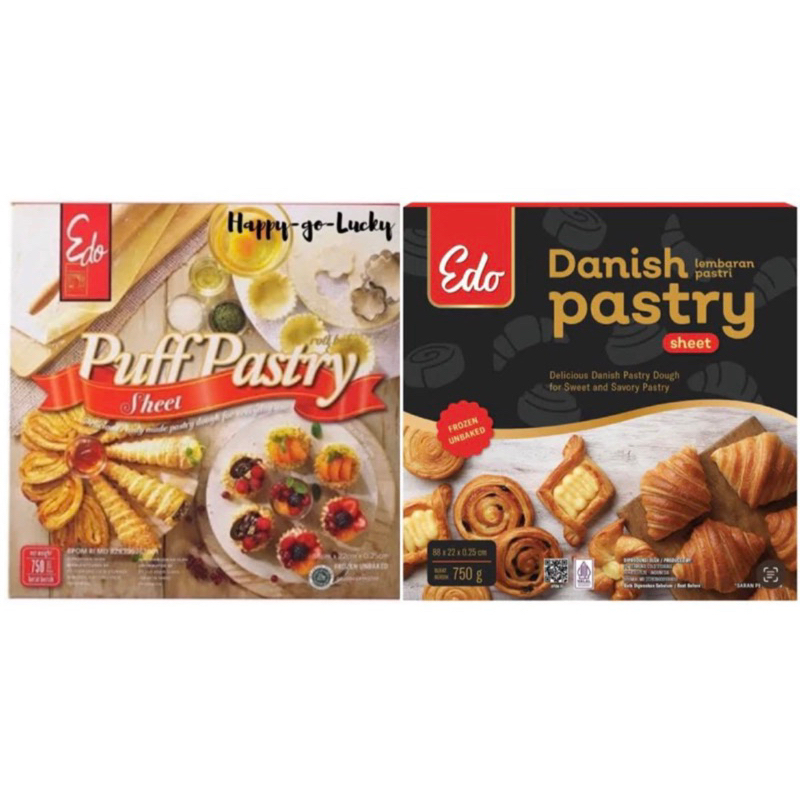 

Edo Frozen Puff / Danish Pastry for baking 750 gr 1 Carton