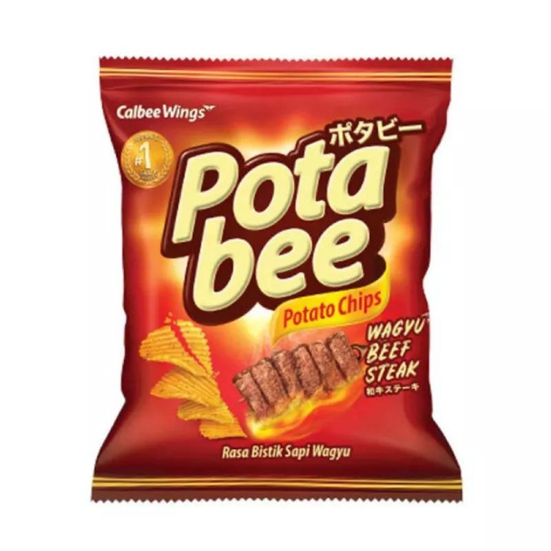 

Pota Bee Potato Chips Rasa Bistik Sapi Wagyu 68 gr