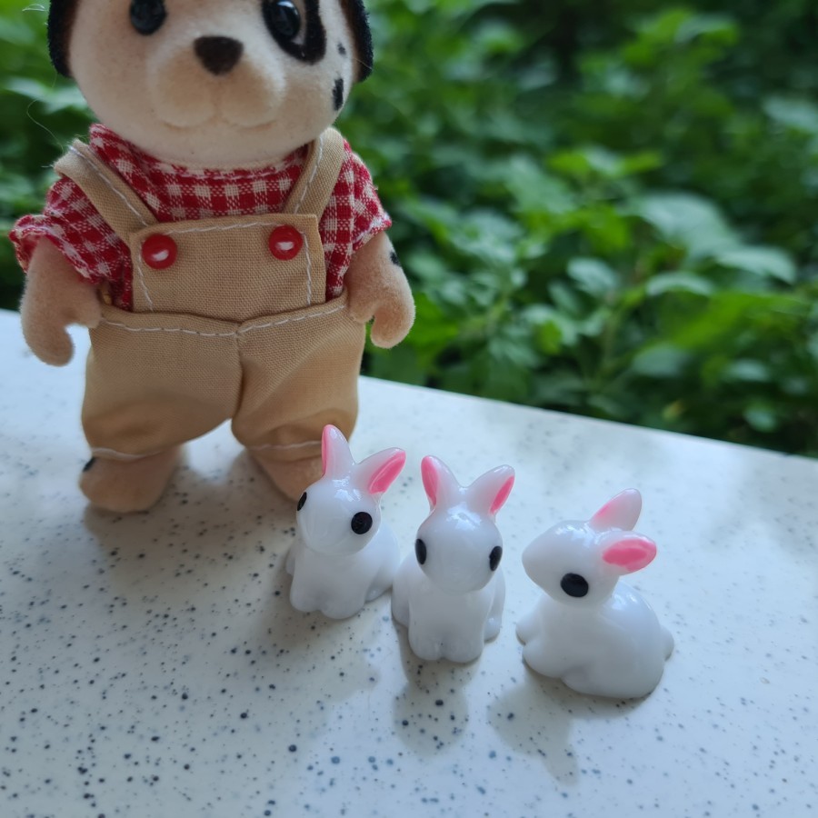 Maket Miniatur Resin Kelinci Mini Hiasan
