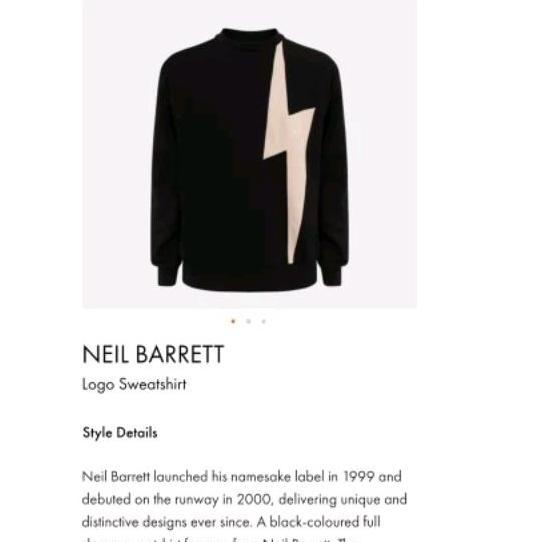 Crewneck Neil Barrett black-cream tebal original