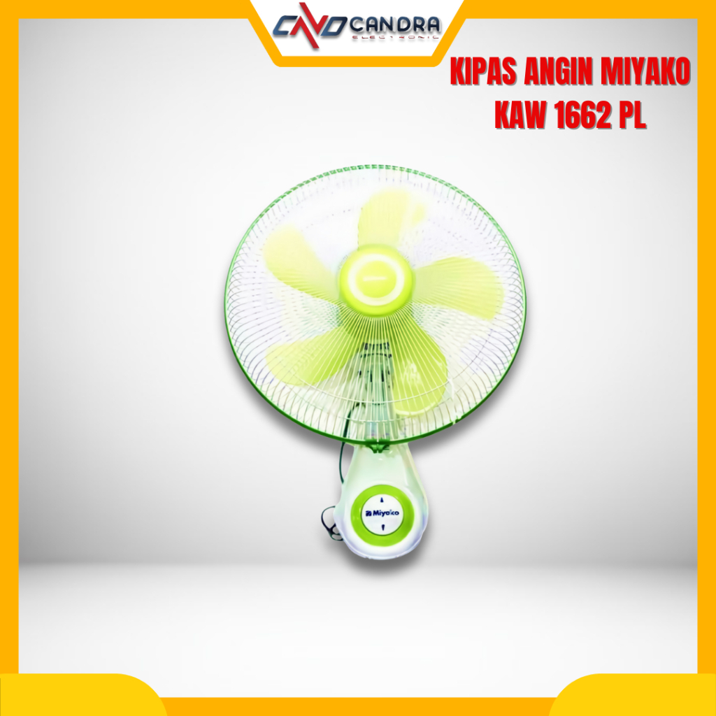Kipas Angin MIYAKO KAW 1662PL, Wallfan MIYAKO