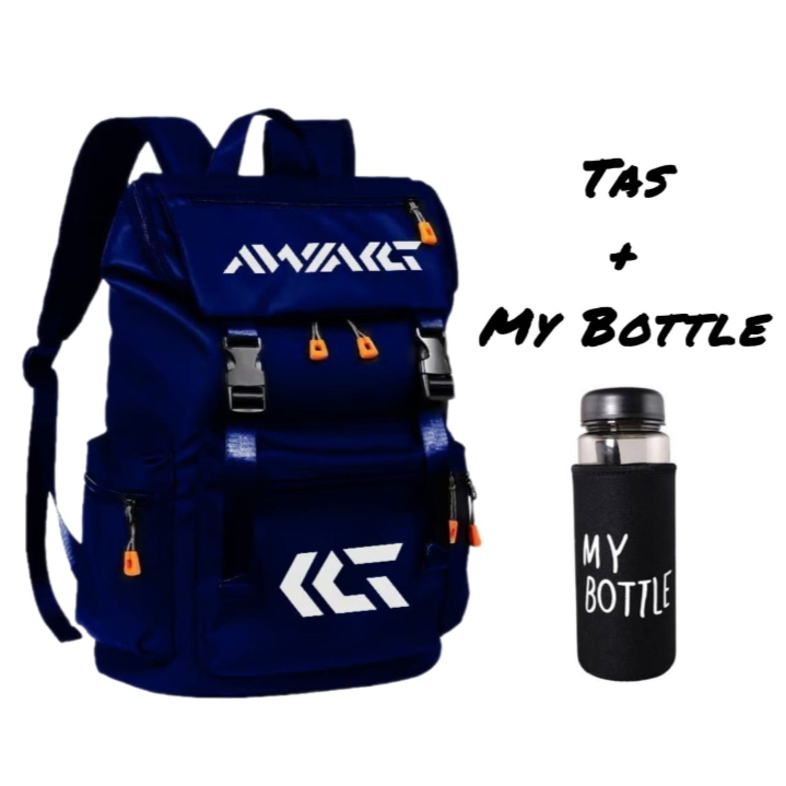 Tas ransel sekolah anak sd smp sma free botol-Backpack aesthetic model terbaru-Tas anak pria dan wan
