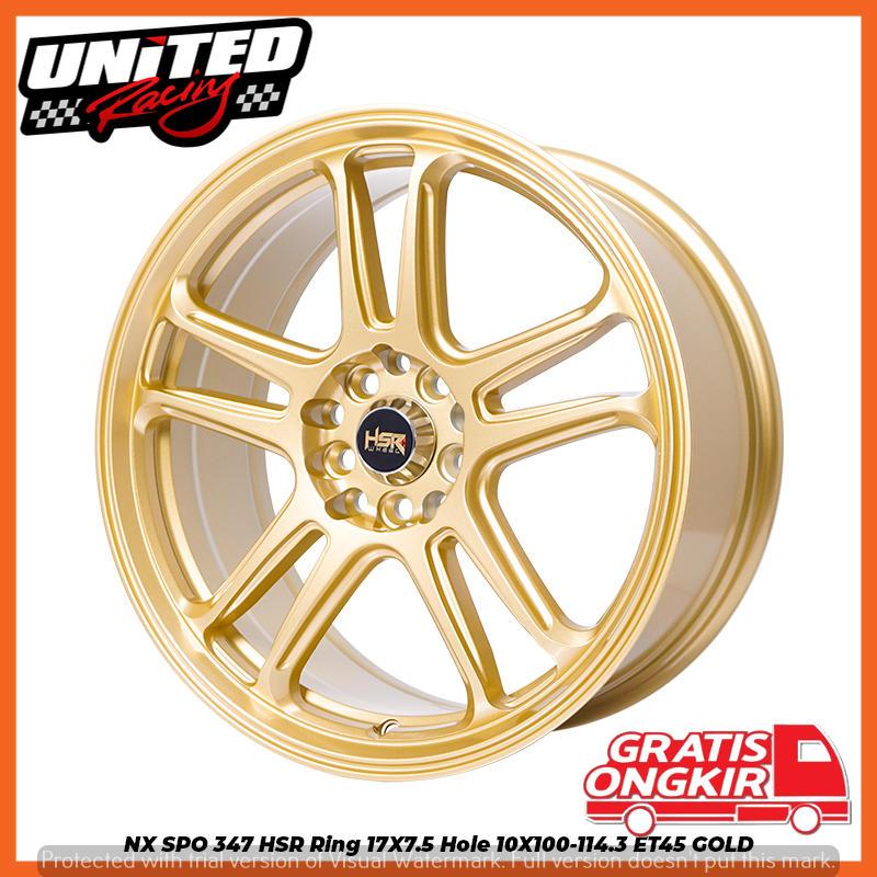 VELG MOBIL RING 17 HSR SEBUNSUTA GOLD UNTUK SIENTA BRV XL7 CAMRY ACCORD R17 PELEK RACING JDM