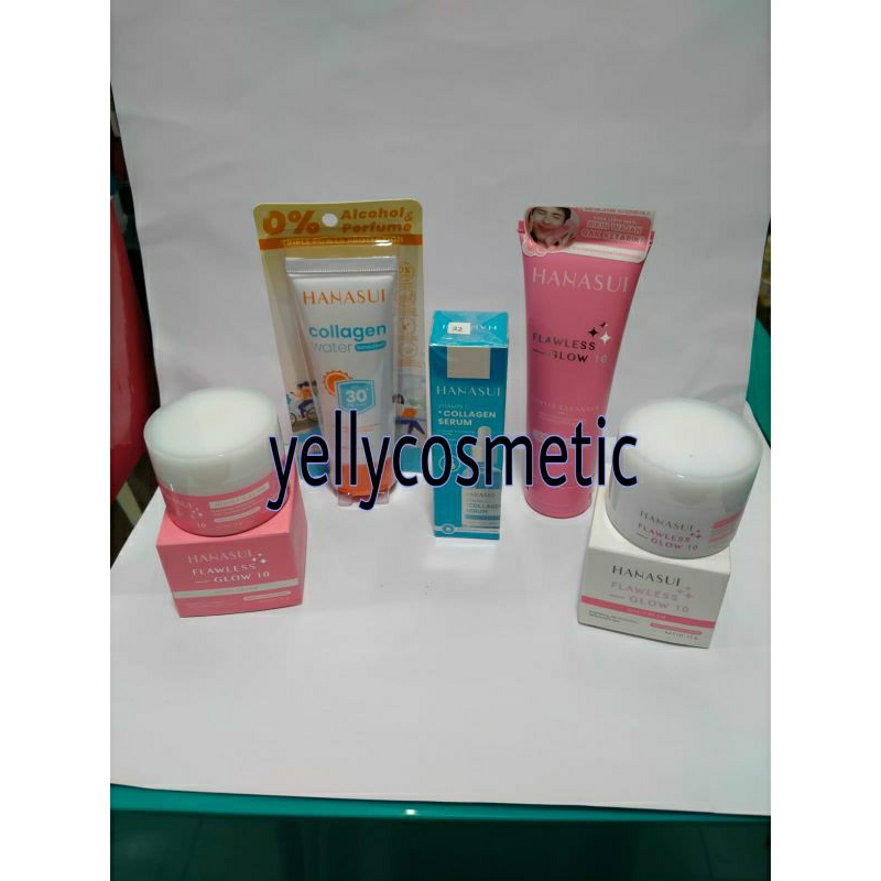 Cod Hanasui Paket Skincare glowing Murah