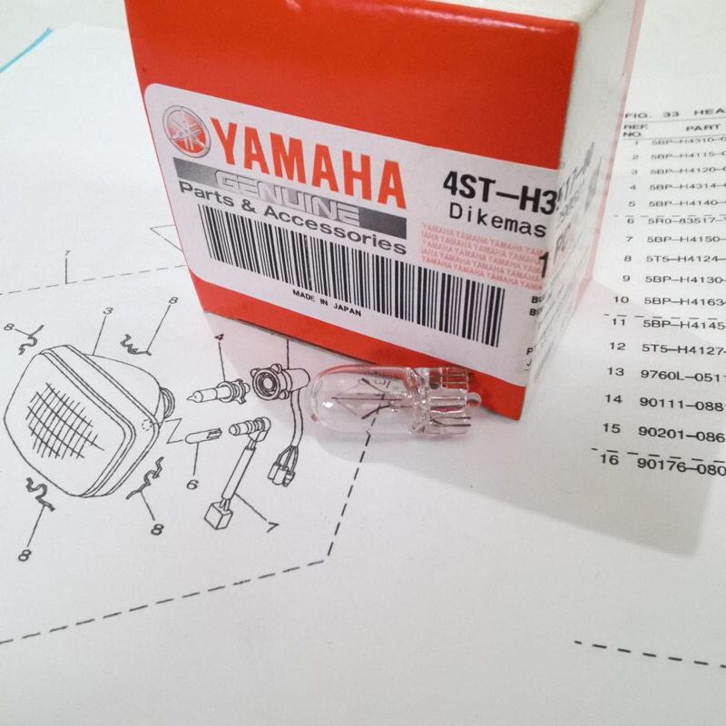 BOHLAM LAMPU SENJA DEPAN RXKING RX KING ORI ORIGINAL 4ST-H3517-00