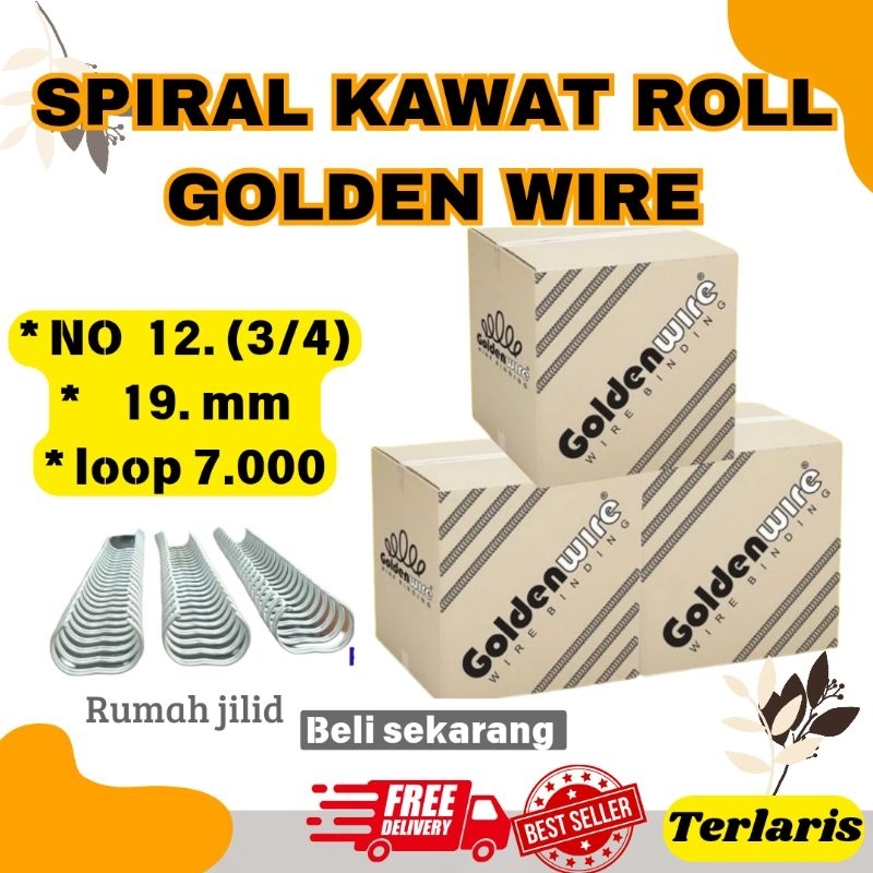 

SPIRAL KAWAT/KAWAT SPIRAL ROLL NO 12. 3/4 KUALITAS PREMIUM