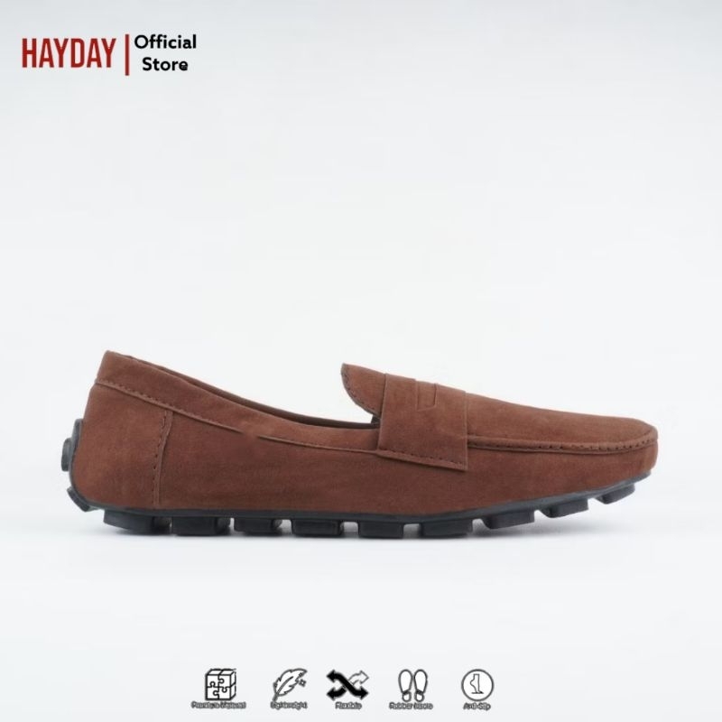 Sepatu slip on casual pria loafers hayday