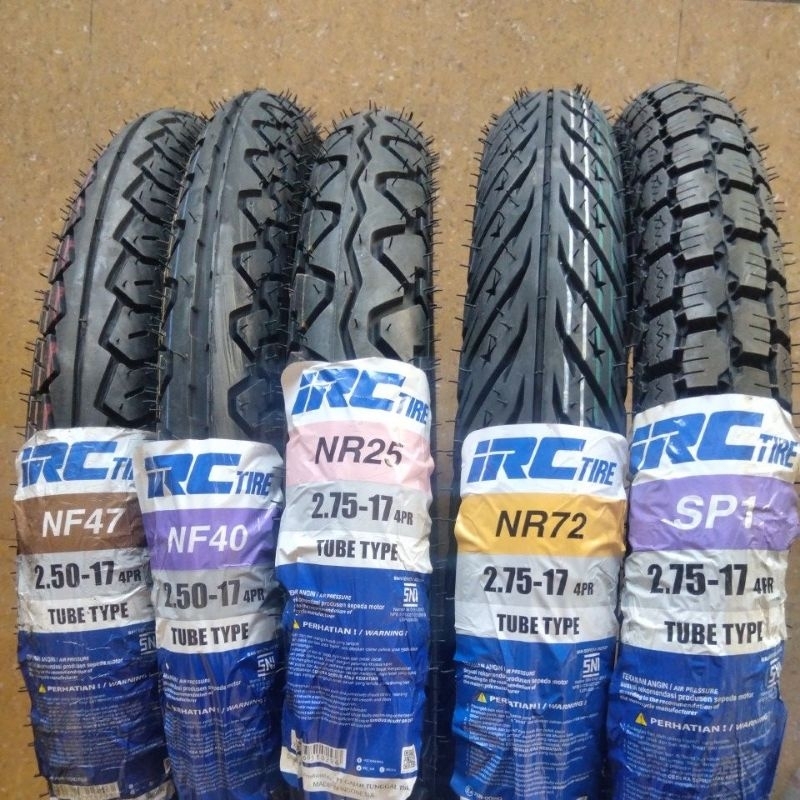 BAN LUAR IRC 250 275 - 17 2.50 2.75 RING 17 NF47 NR60 NF40 NR6 NF6 SP1 NR72 NR25 NR21 TUBETYPE BAN I