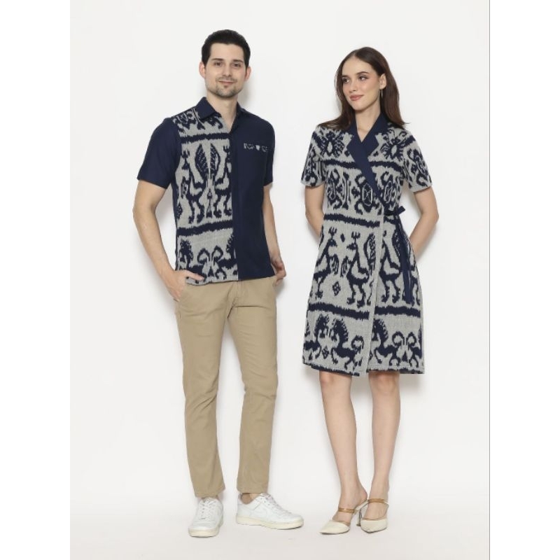 BAJU COUPLE TENUN SUMBA / COUPLE TENUN MOTIF SUMBA / SARIMBIT TENUN SUMBA / KEMEJA TENUN SUMBA / DRE