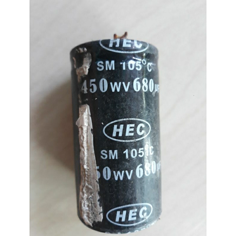 Elko 450v 680uf original P, 6,5 cm diameter 3,5 cm