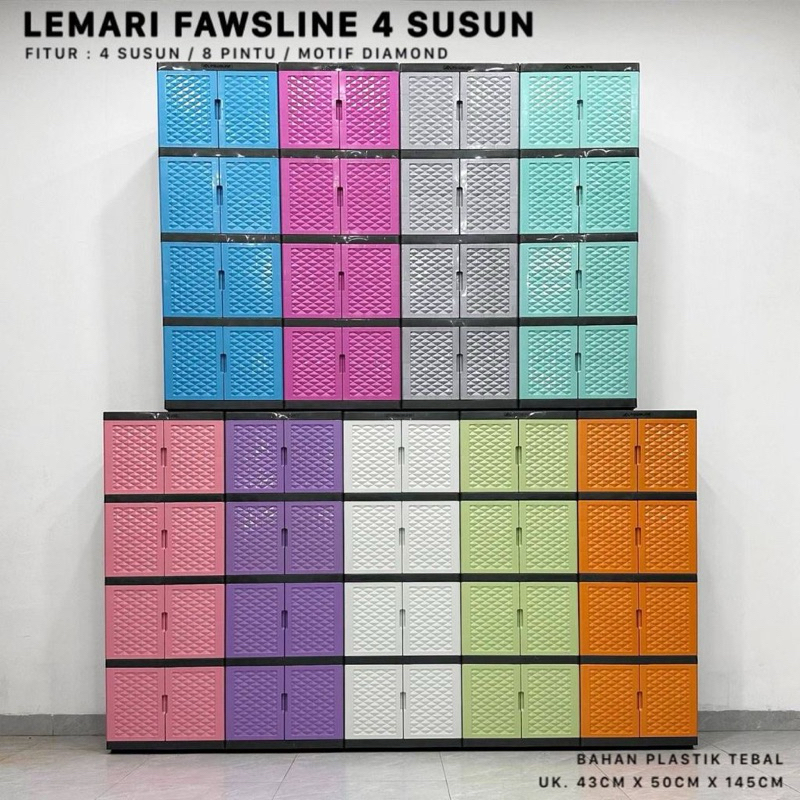 LEMARI FAWSLINE 4 SUSUN /LEMARI 4 SUSUN