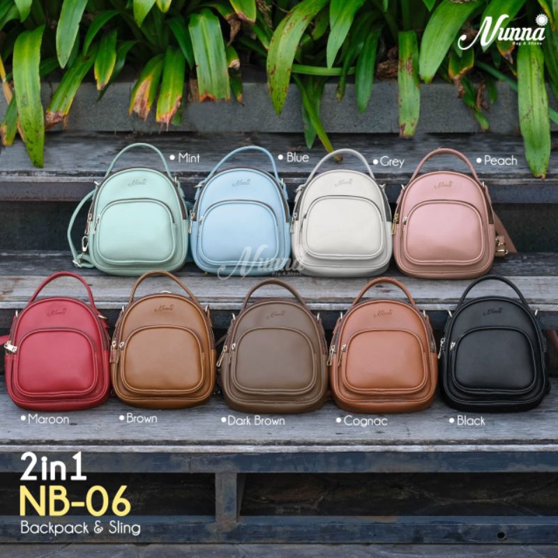 [ TAS 2 IN STYLE NUNNA NB 06 ] Ransel daily  wanita koleksi tas backpack perempuan  import koleksi t