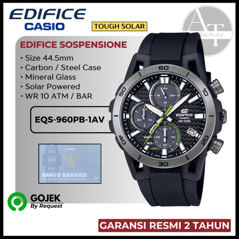 Jam Tangan Pria Casio EDIFICE EQS-960PB-1AV EQS960PB Solar ORIGINAL Garansi Resmi