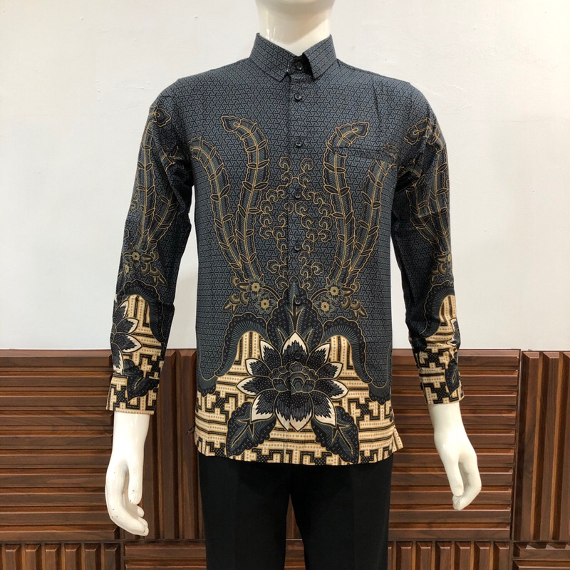 CLAUDIOR Slim Fit Kemeja Batik Lengan Panjang || Kemeja Batik pria Katun Exlusive Original CALUDIOR