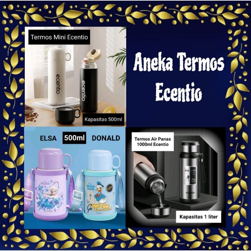ECENTIO TERMOS AIR PANAS 1000ml STAINLESS 304 / TERMOS MINI 500ml ECENTIO STAINLESS 316