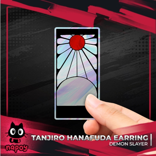 

Stiker Hologram Anime Demon Slayer - Tanjiro Hanafuda Earrings