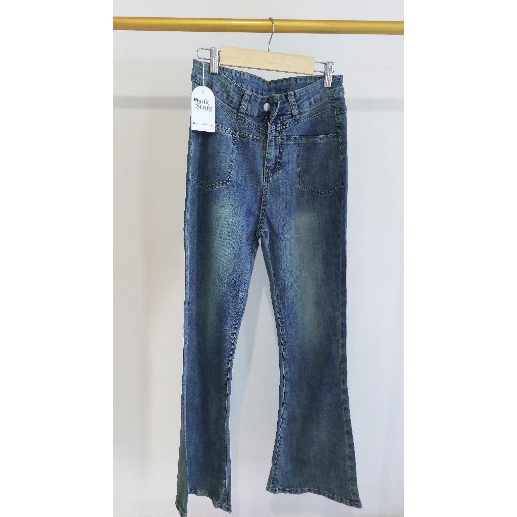 OUTFITTSTORE - Celana Jeans Cutbray Wanita//Jeans Cutbray Import Wanita//OOTD Jeans Cutbray