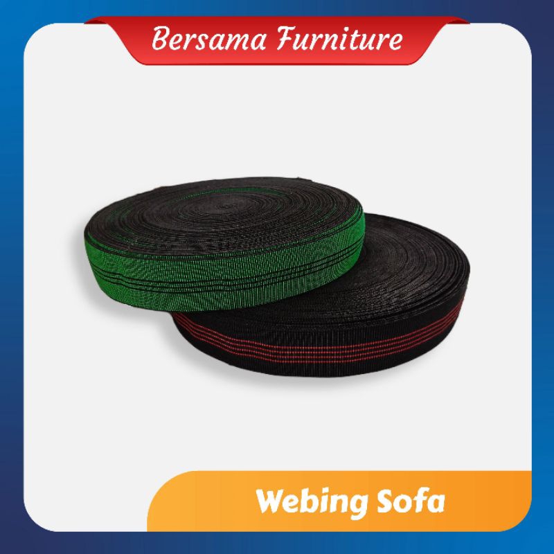WEBING SOFA/KARET KURSI/KARET SOFA/TALI KASUR WEBBING/WEBBING HIJAU