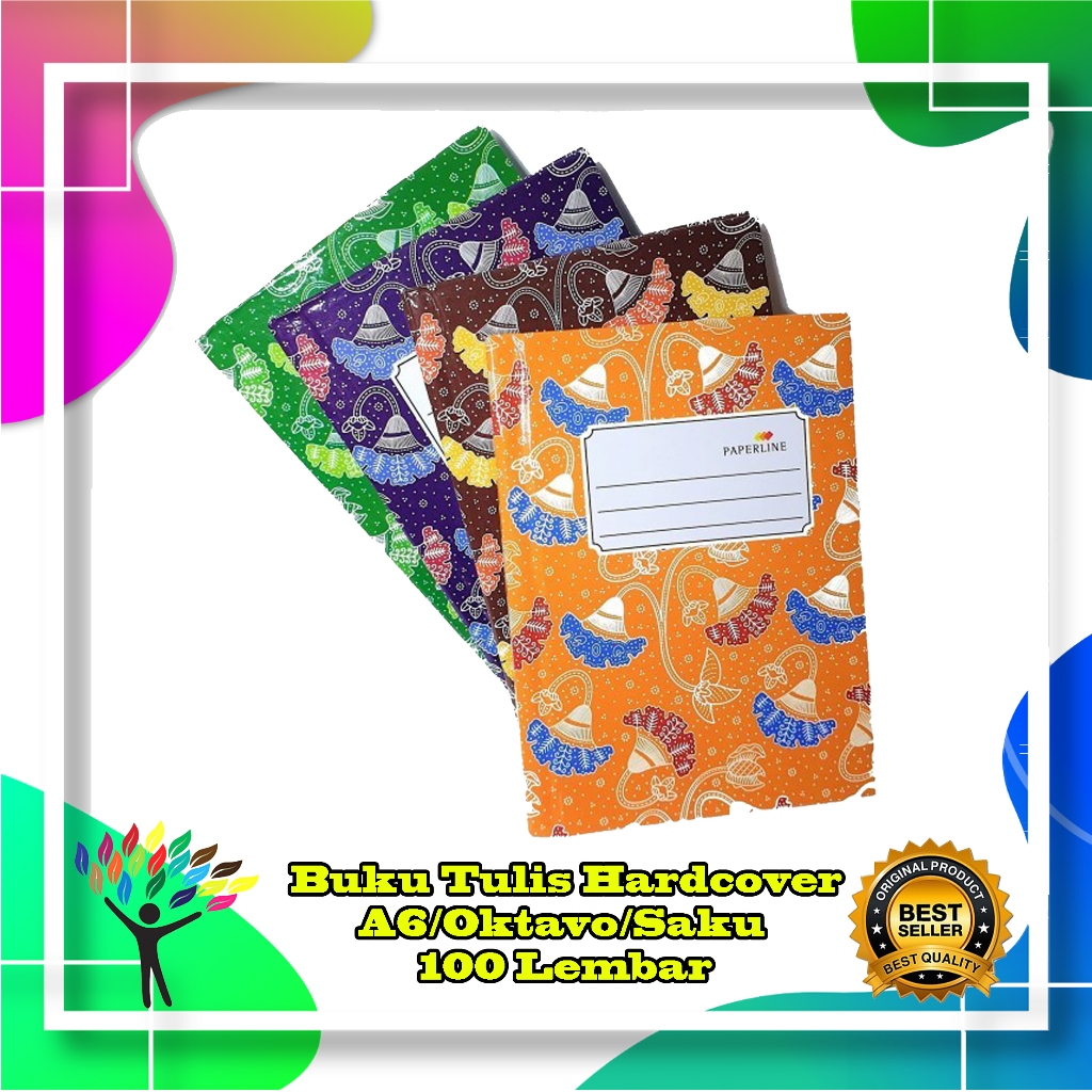 

BUKU PAPERLINE OKTAVO 100 / Buku Hardcover Tebal Paperline PPL Oktavo Octavo A6 Saku 100 lembar