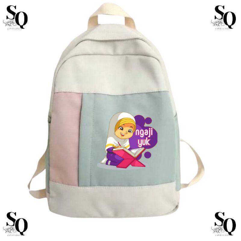 Tas Ngaji Yuk tas sekolah anak gambar ngaji mengaji Tas Sekolah Ngaji Yuk Viral tas slempang Selempa