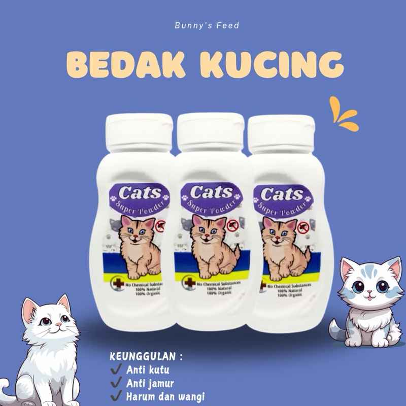 Bedak Kucing Anti Kutu dan Anti Jamur - Ampuh Melawan Kutu