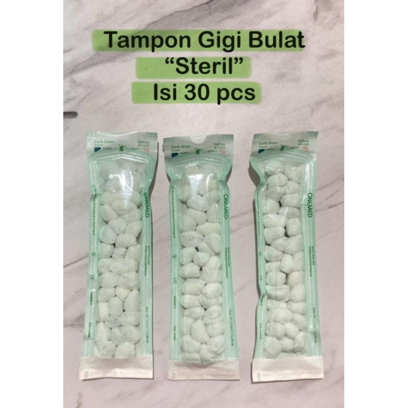 Tampon Steril Cabut Gigi/DENTAL TAMPON STERIL ISI 30PCS