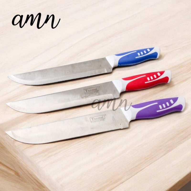 Pisau Daging Super Tebal Tajam Stainless Steel Pisau Dapur Serbaguna Chef Knife Tuomei