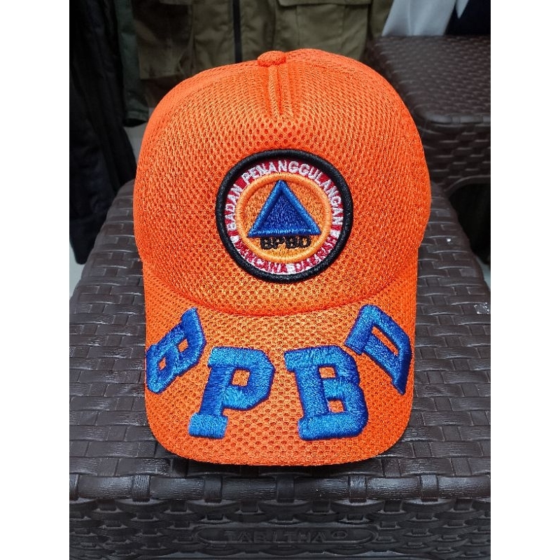 Topi Jaring BPBD Topi BPBD Bordiran Timbul