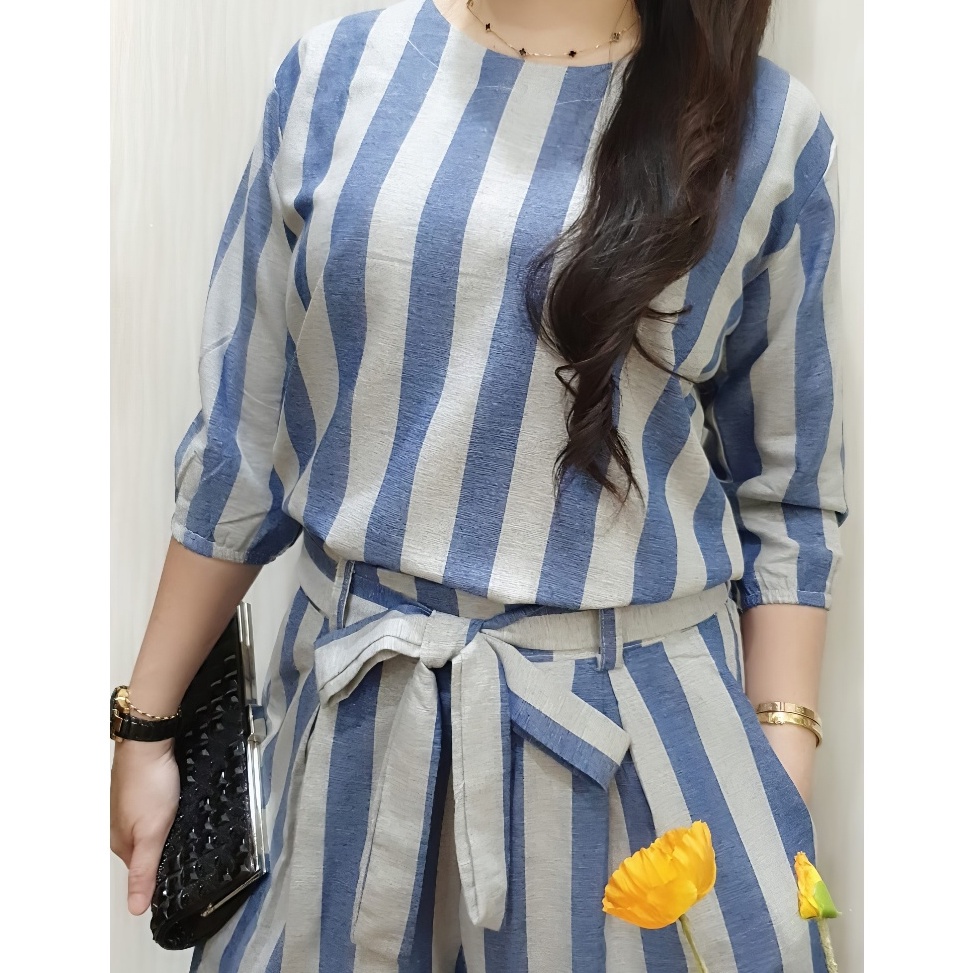 Menarik JESS Setelan Wanita  OneSet ZARA Salur