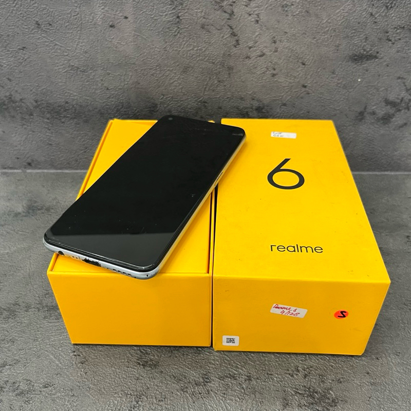 Realme 6 4/128gb Fullset Second - Retak Normal